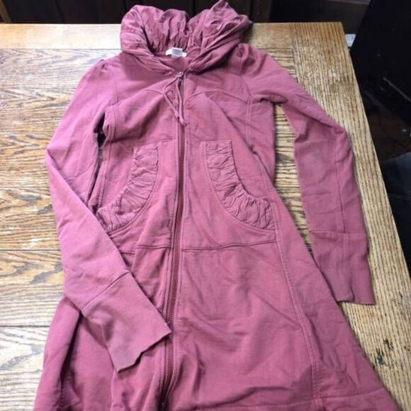 Prairie Underground Long Cloak Hoodie in raspberry sz Small - Picture 1 of 4
